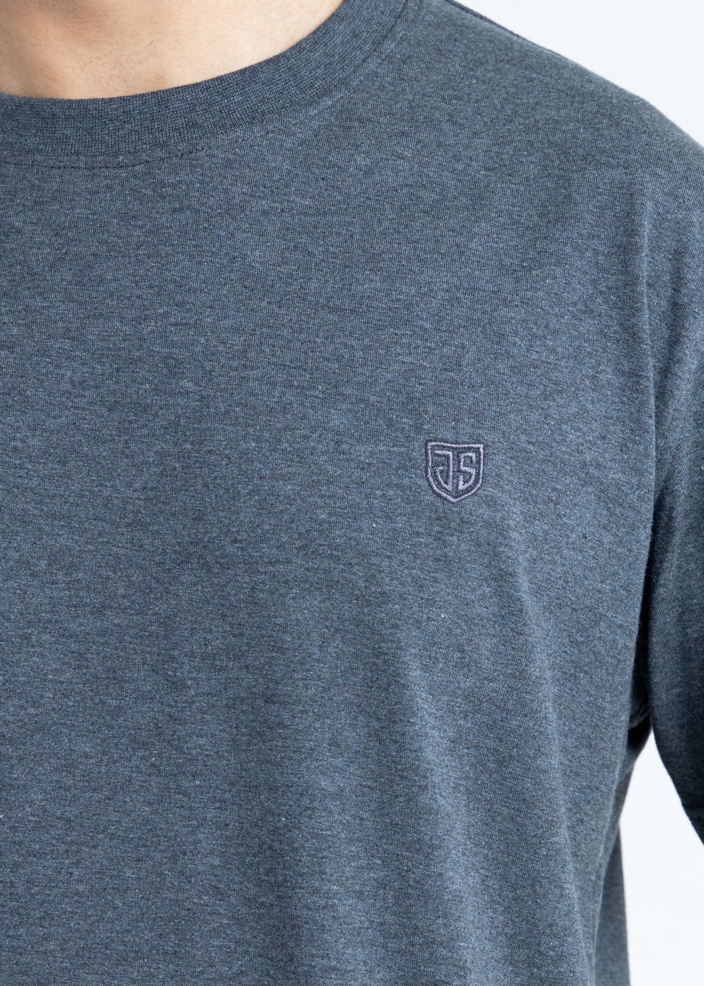 Relaxed Fit Heather Grey T-Shirt Lycra Jersey