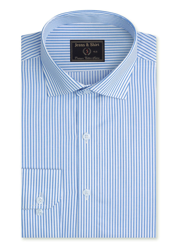 Sky Blue Pencil Stripe Formal Shirt
