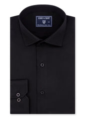 Black Textured Formal Shirt
