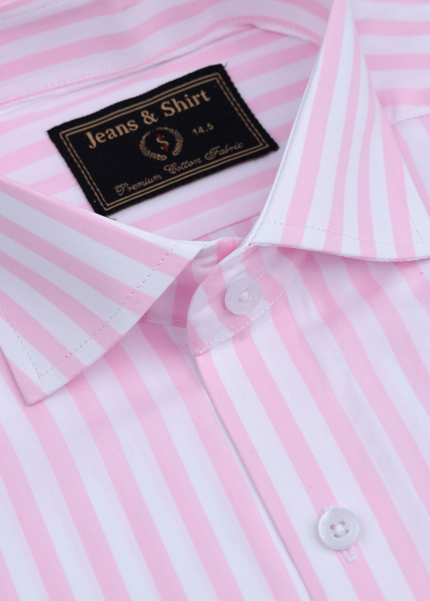 Blush Broad Stripe Formal Shirt