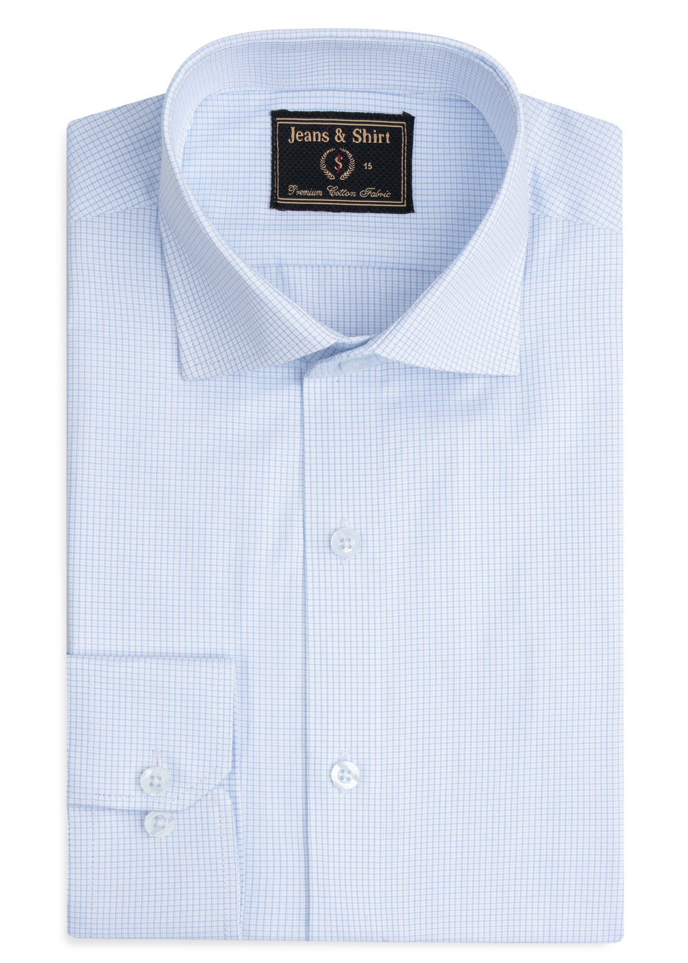 White Micro-Check Formal Shirt