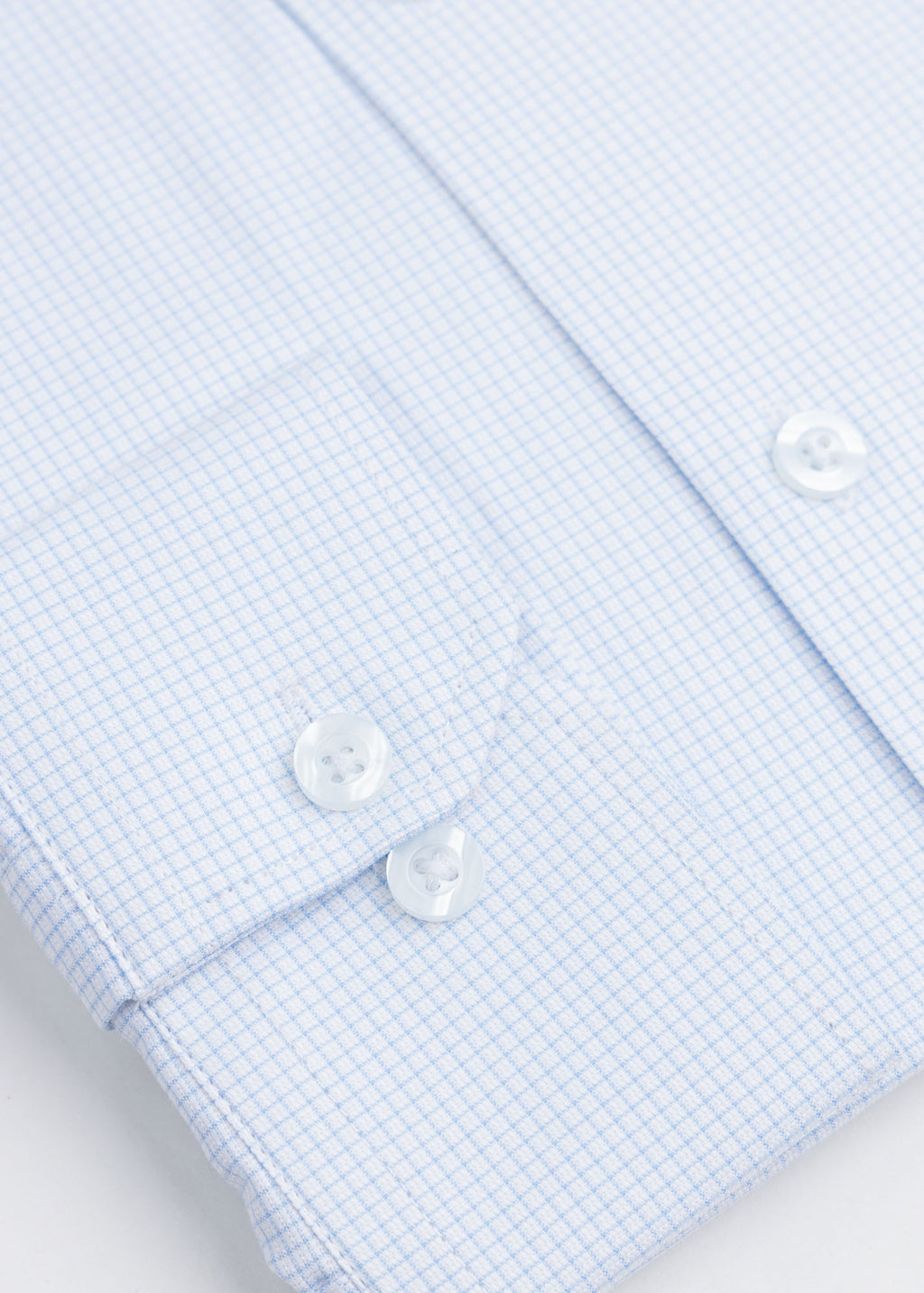 White Micro-Check Formal Shirt