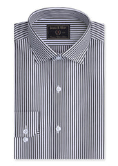 Black & White Pencil Stripe Formal Shirt