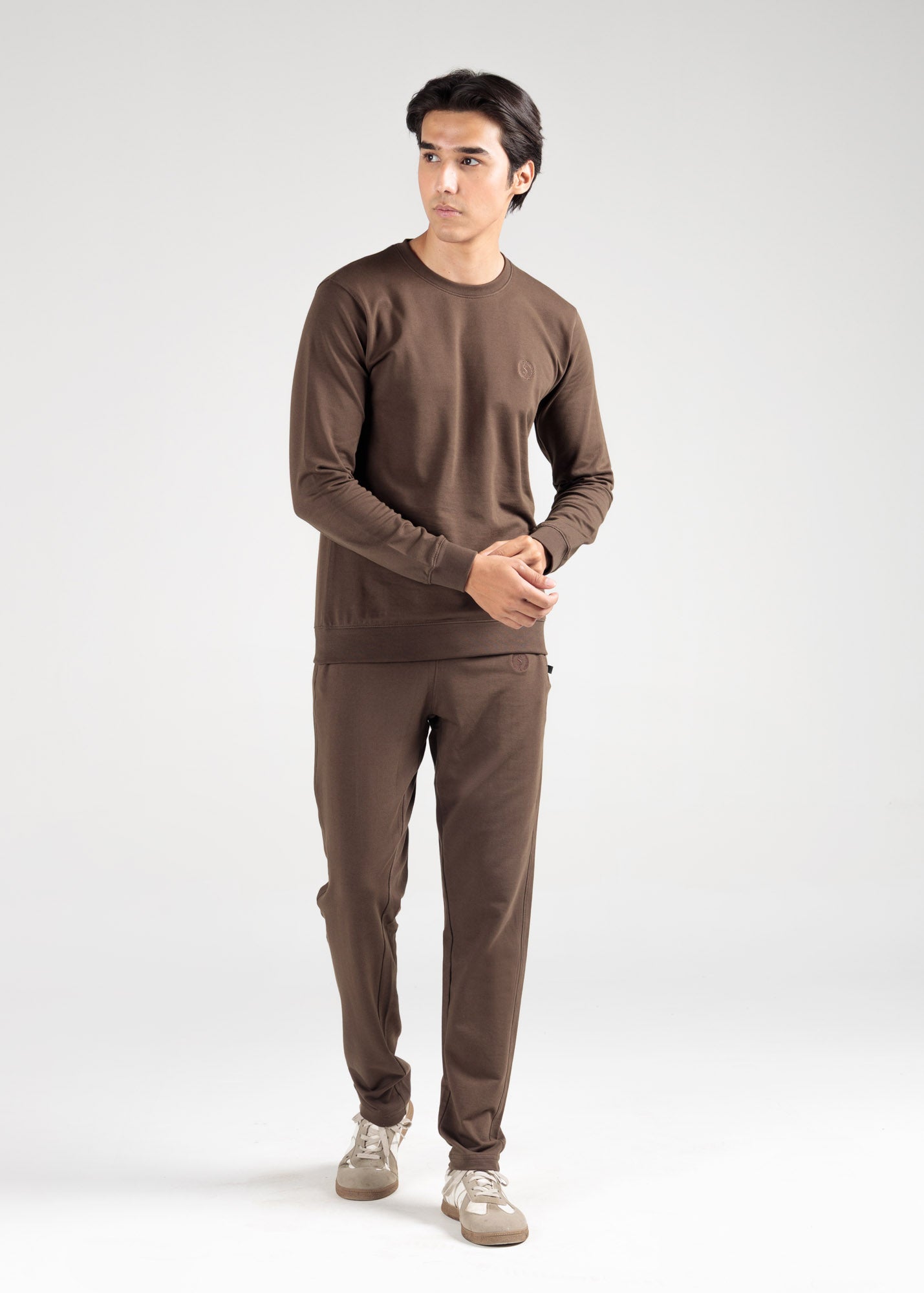 Essential Cotton Terry Co-ord Set – Chocolate Brown