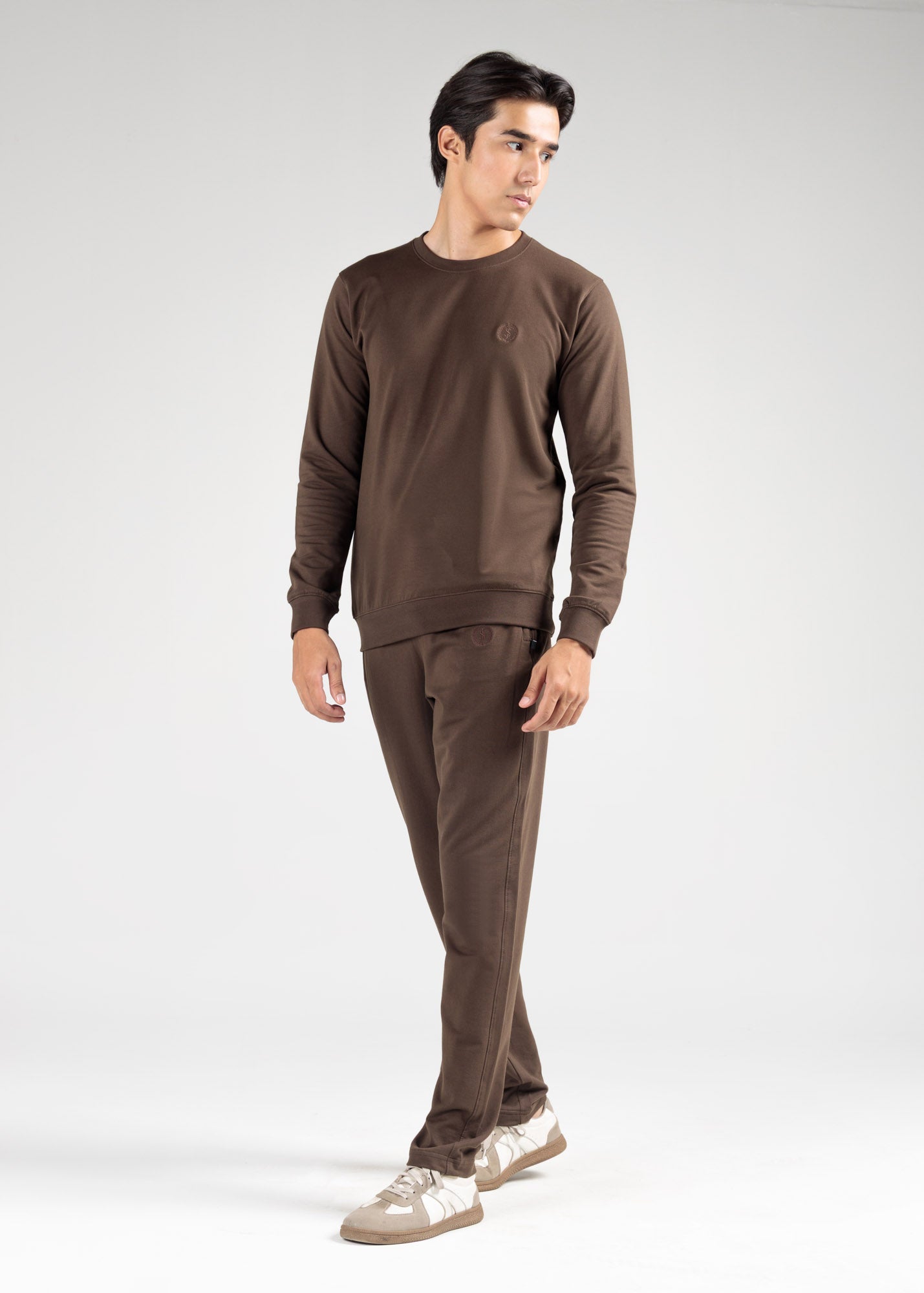 Essential Cotton Terry Co-ord Set – Chocolate Brown