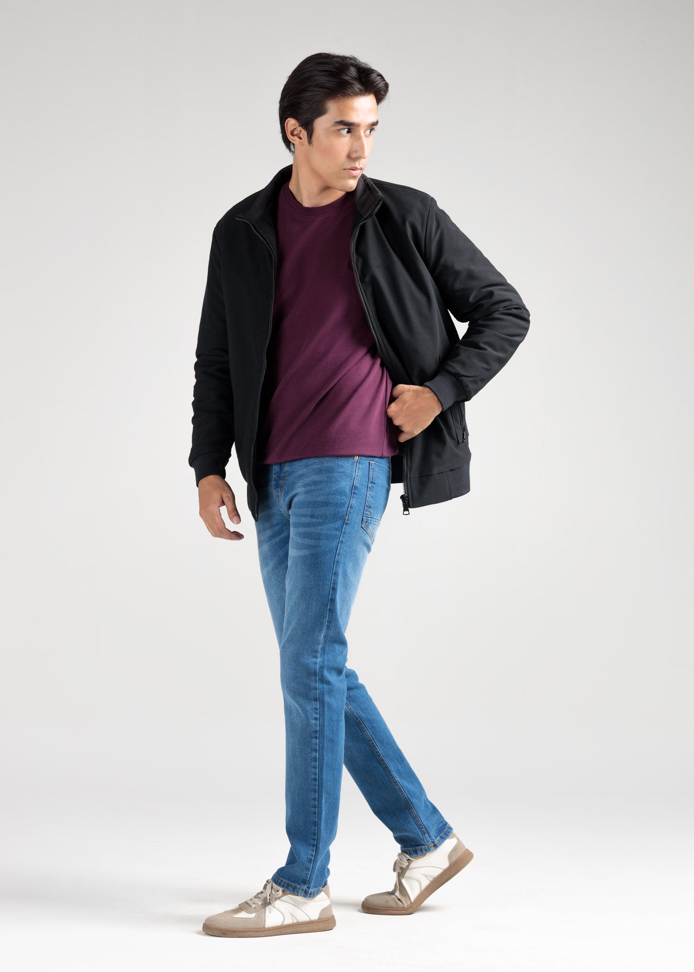 Quilted Corduroy Jacket – Black