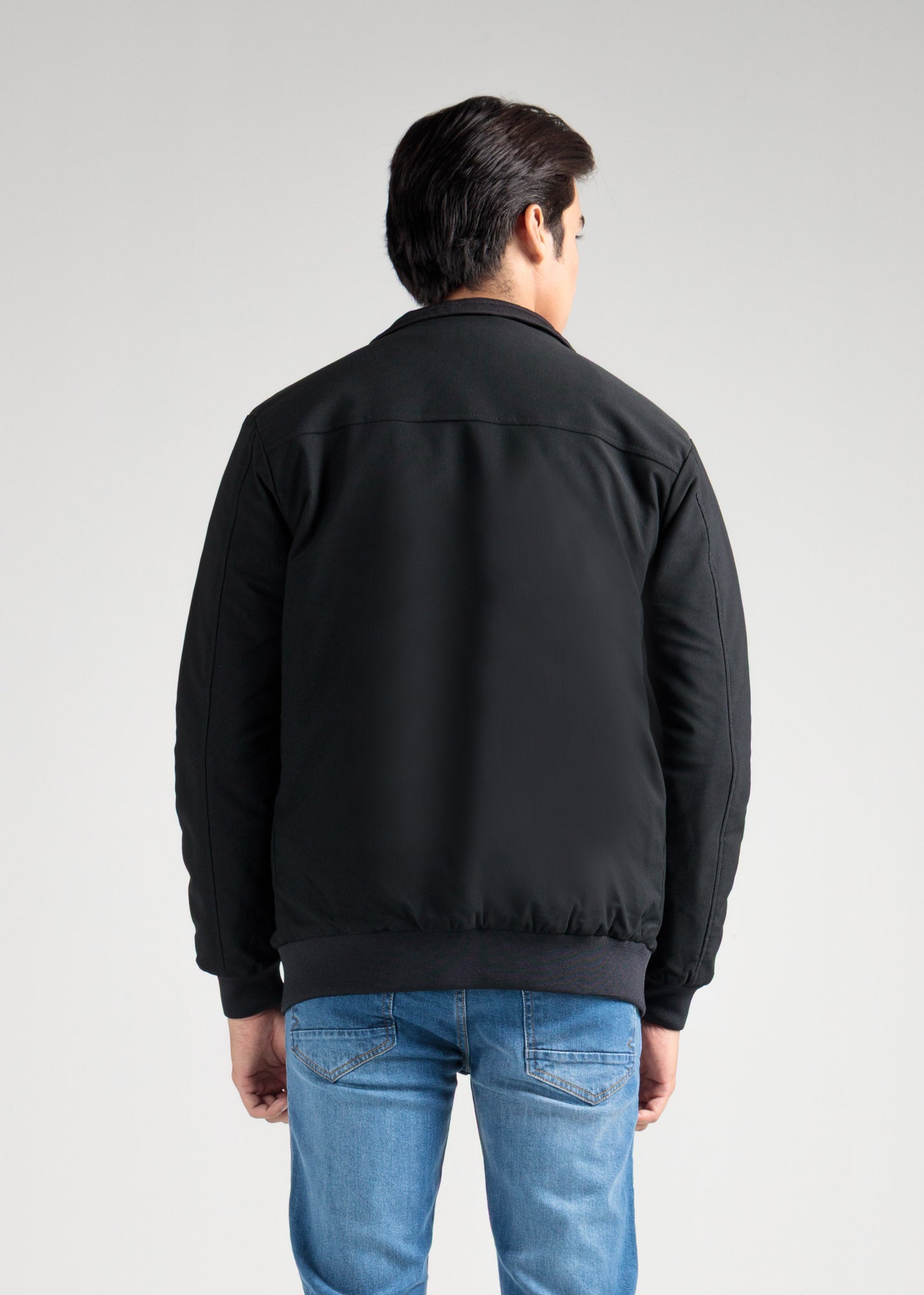 Quilted Corduroy Jacket – Black