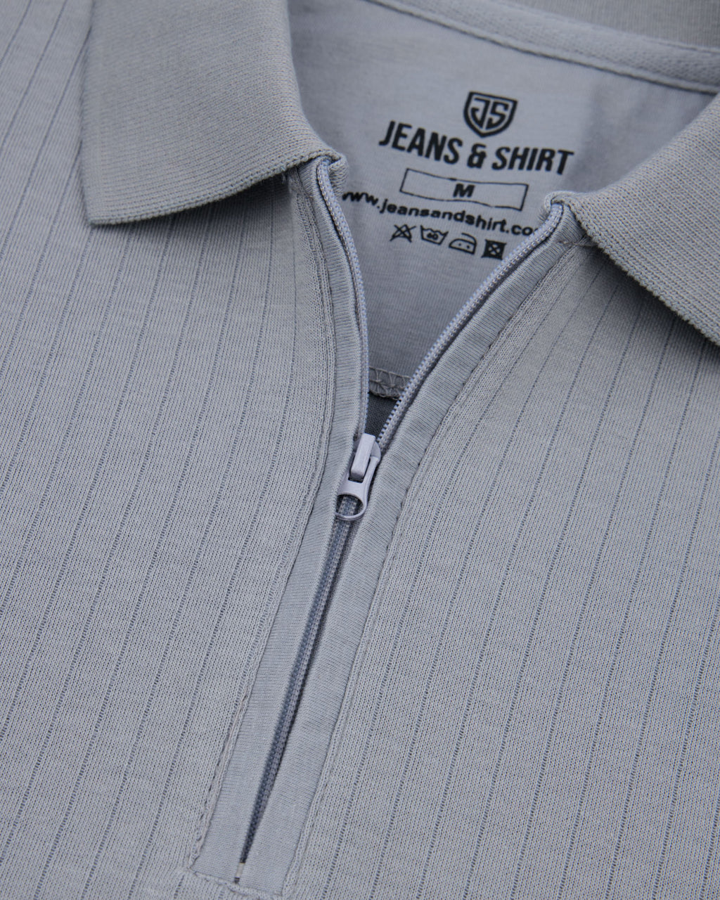 Ash Grey Drop Needle Polo Shirt