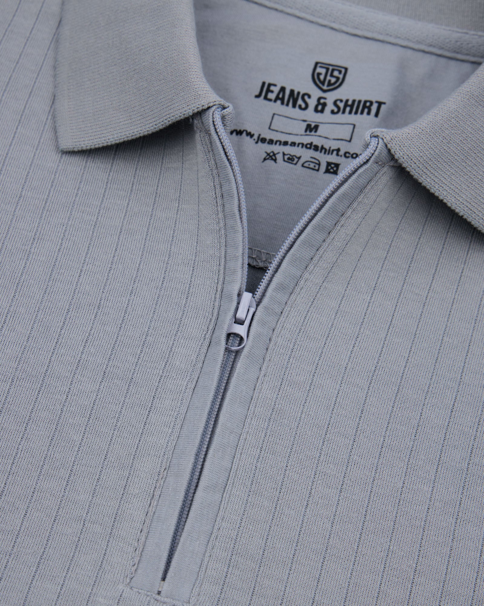 Ash Grey Drop Needle Polo Shirt