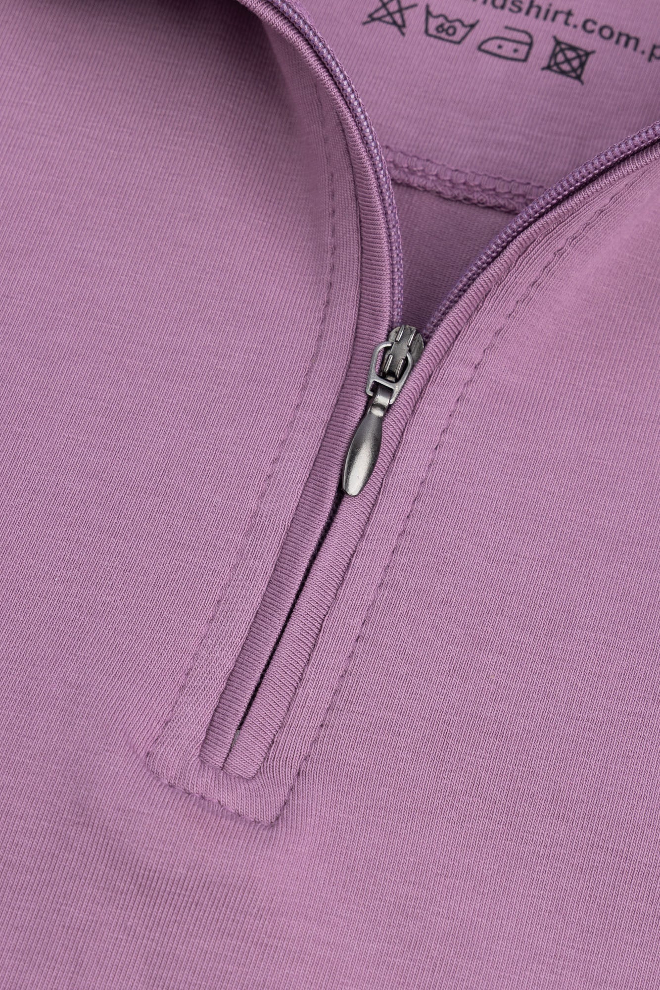 Muted Lavender Zip Polo Shirt