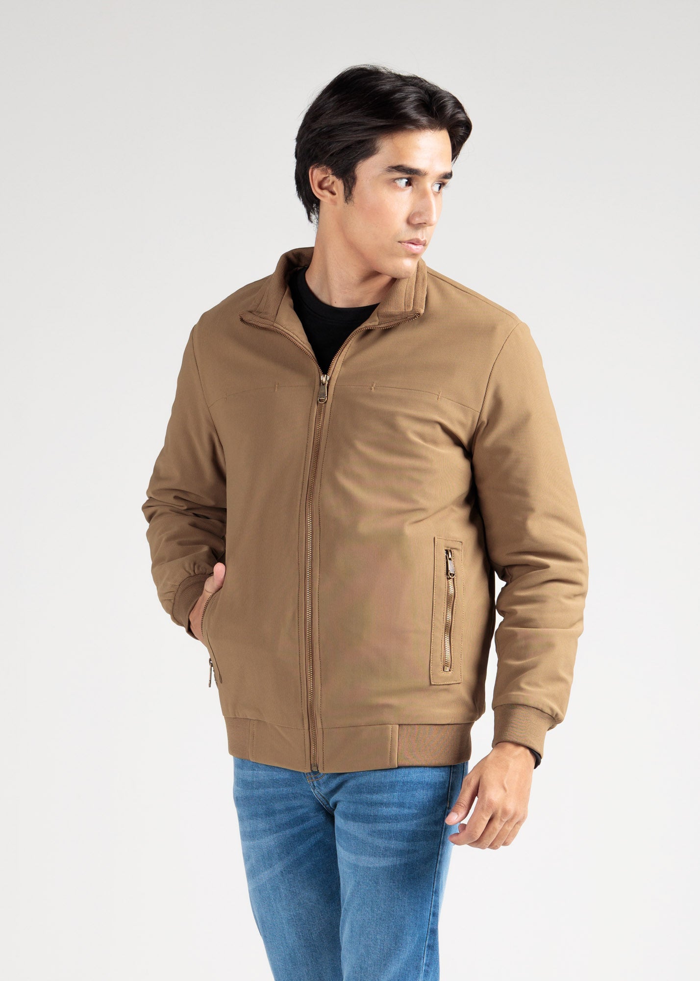 Quilted Corduroy Jacket – Honey Brown