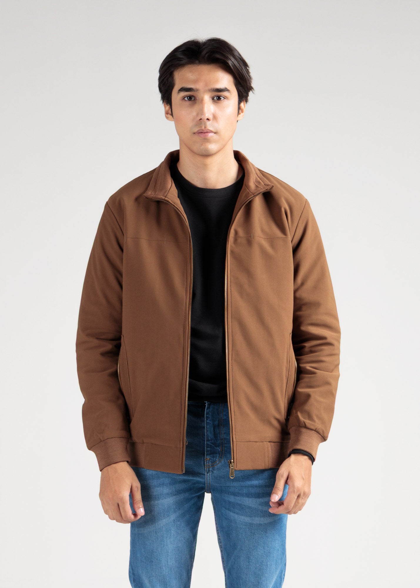 Quilted Corduroy Jacket – Caramel Tan