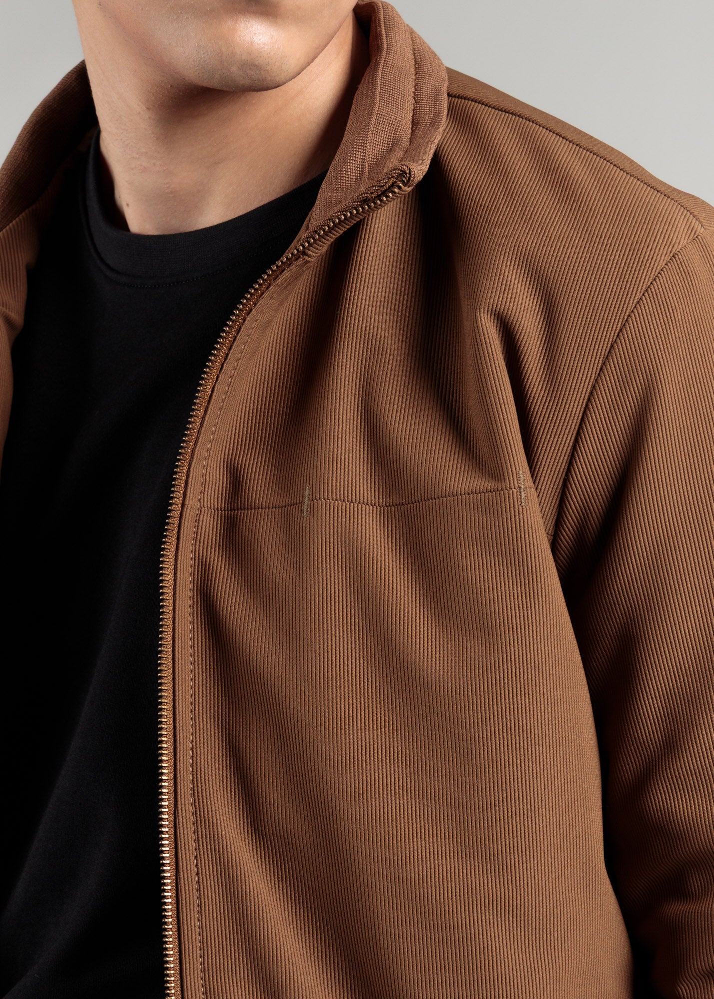 Quilted Corduroy Jacket – Caramel Tan