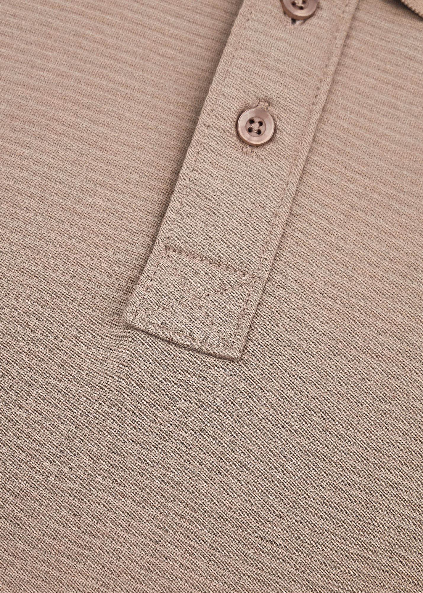 Ottoman Knit Polo Shirt—Ecru