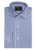 Essential Blue Broad Stripe Formal Shirt