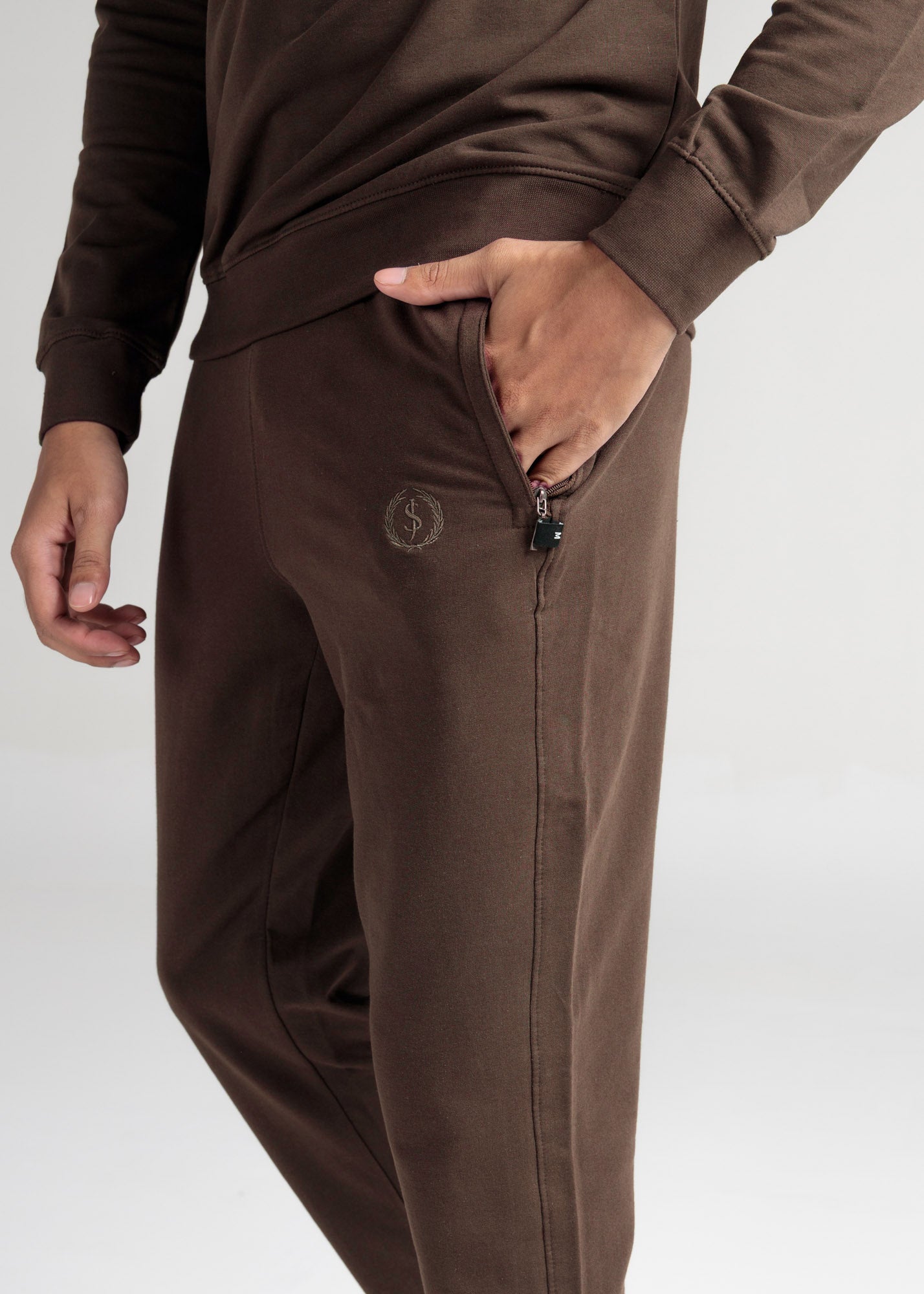 Essential Cotton Terry Co-ord Set – Chocolate Brown