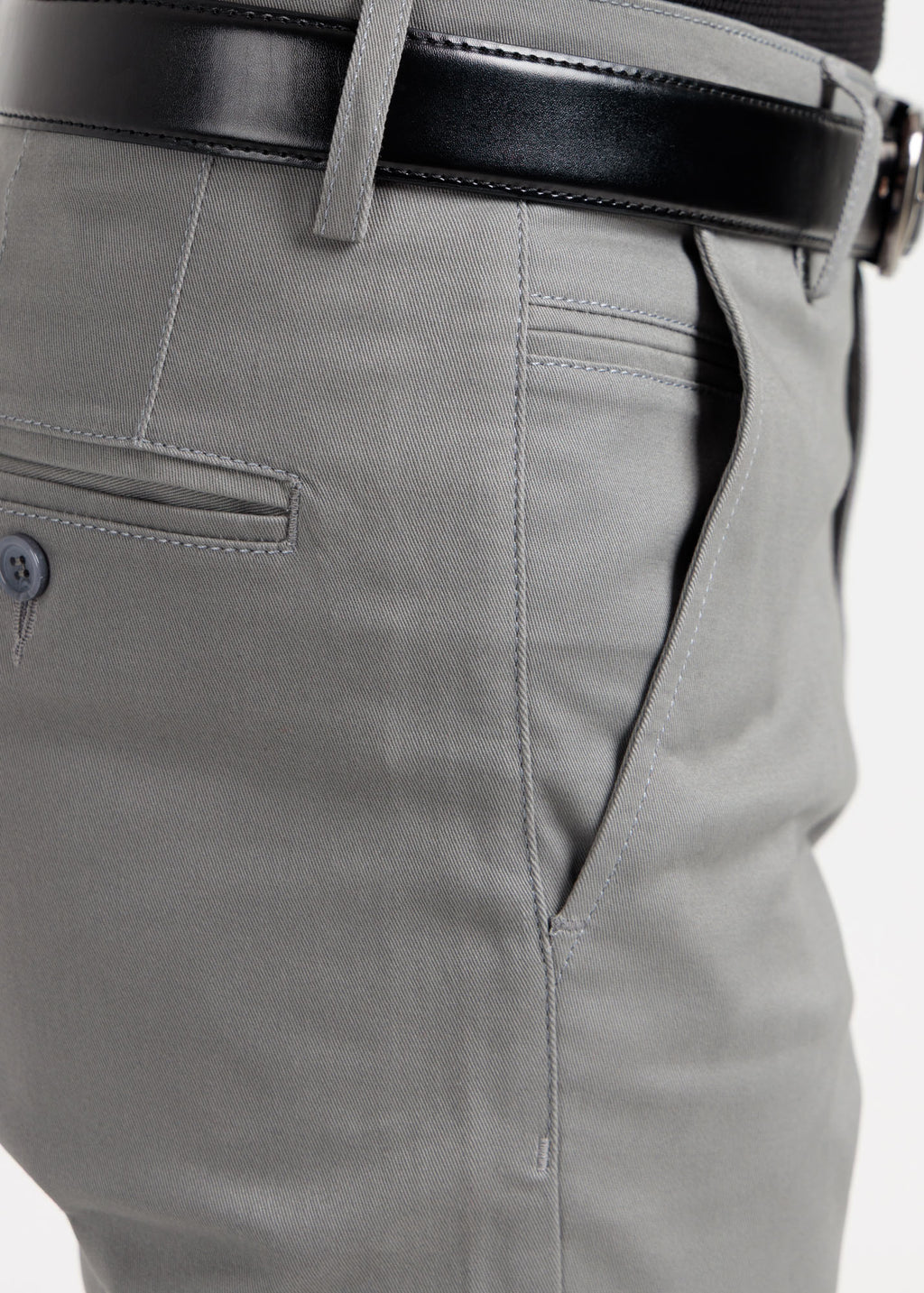 Slate Grey Tapered Fit Cotton Pants