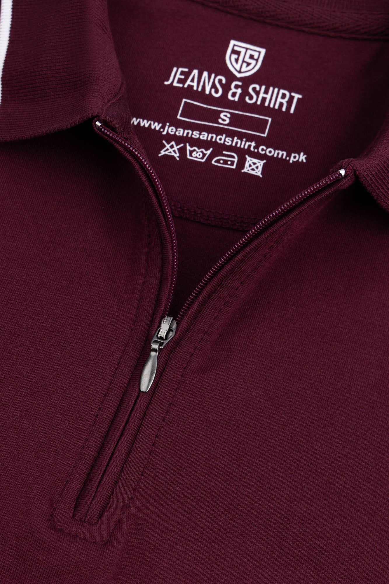 Oxblood Zip Polo Shirt