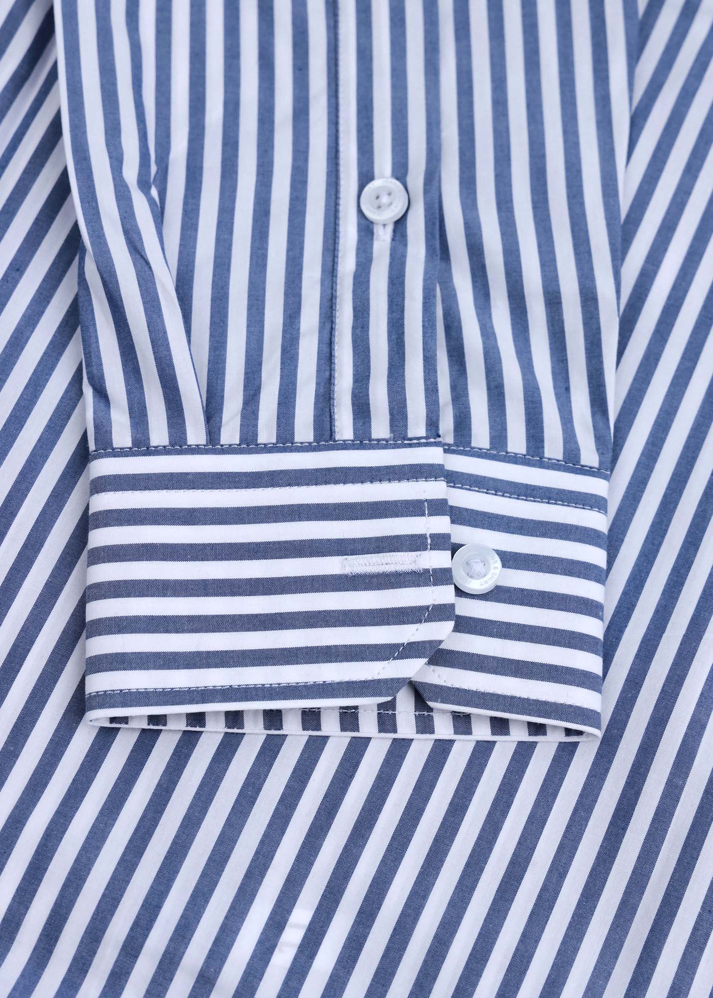 Essential Blue Broad Stripe Formal Shirt
