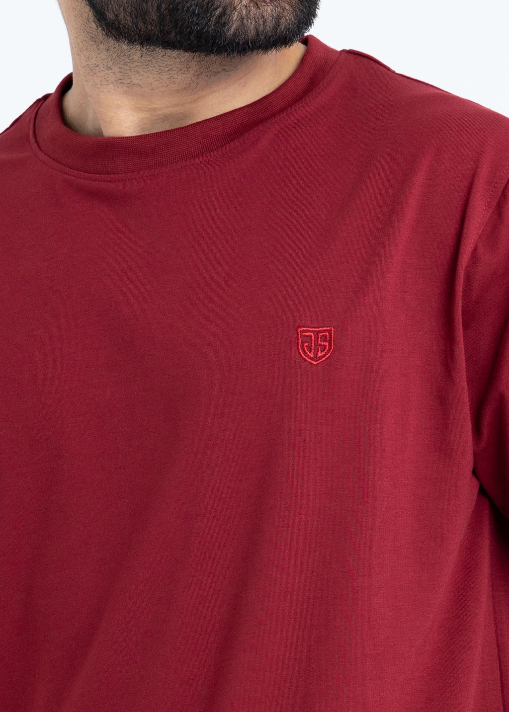 Relaxed Fit Maroon T-Shirt Lycra Jersey
