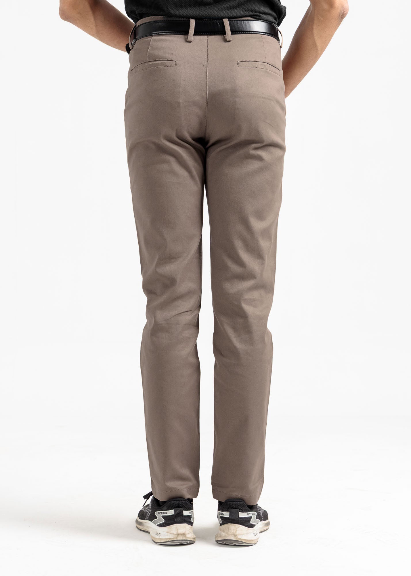 Mocha Tapered Fit Cotton Pants