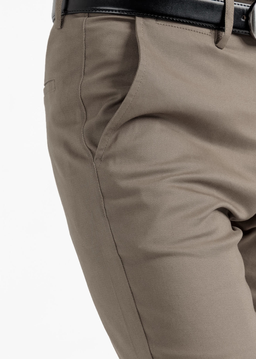 Mocha Tapered Fit Cotton Pants