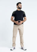 Green & Black Raglan Color Block T-Shirt