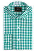 Green & White Check Formal Shirt