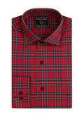 Red Tartan Check Formal Shirt