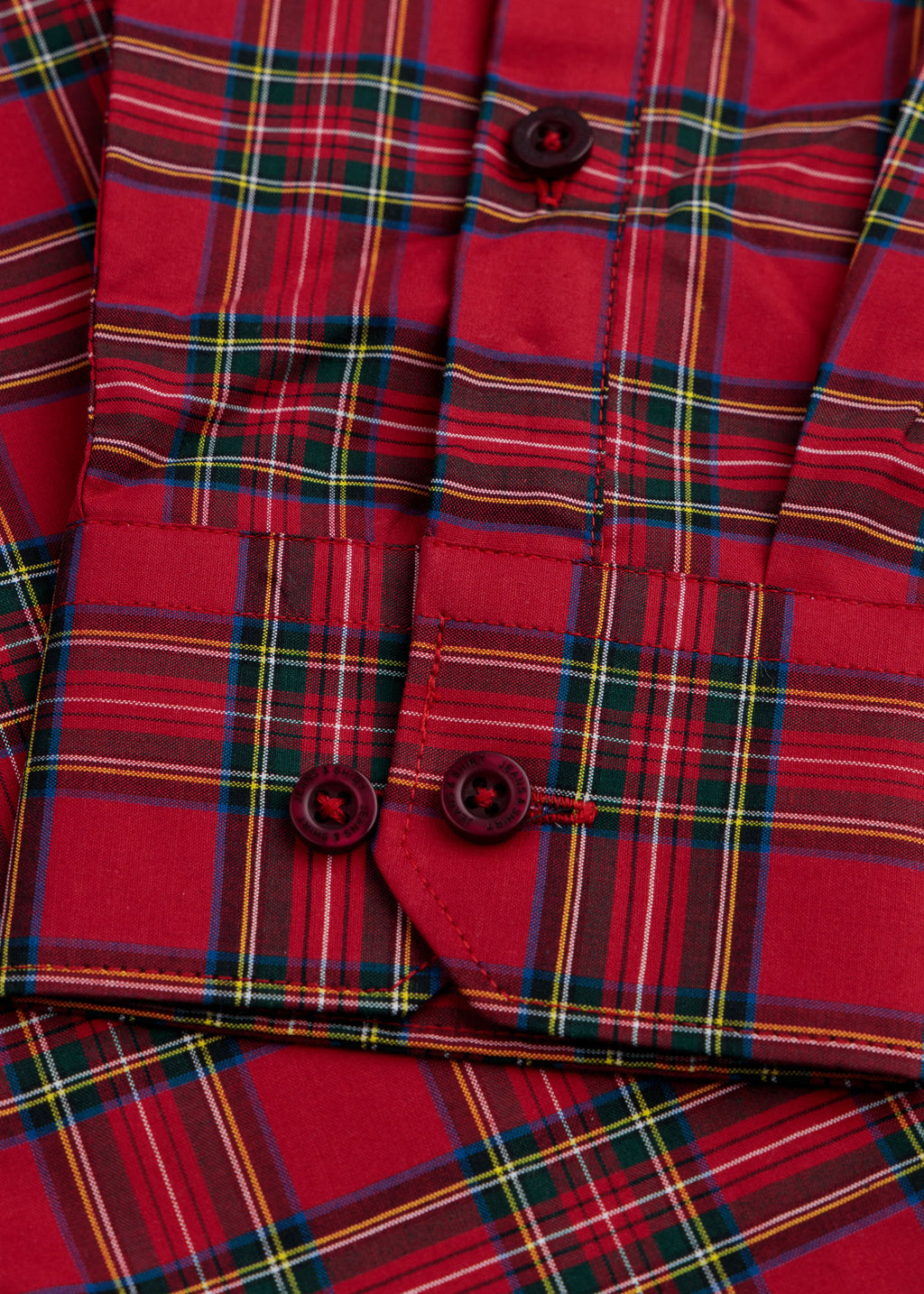 Red Tartan Check Formal Shirt