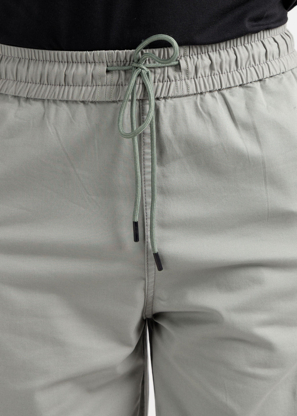 Relaxed Fit Cotton Cargo Trousers – Ash Grey