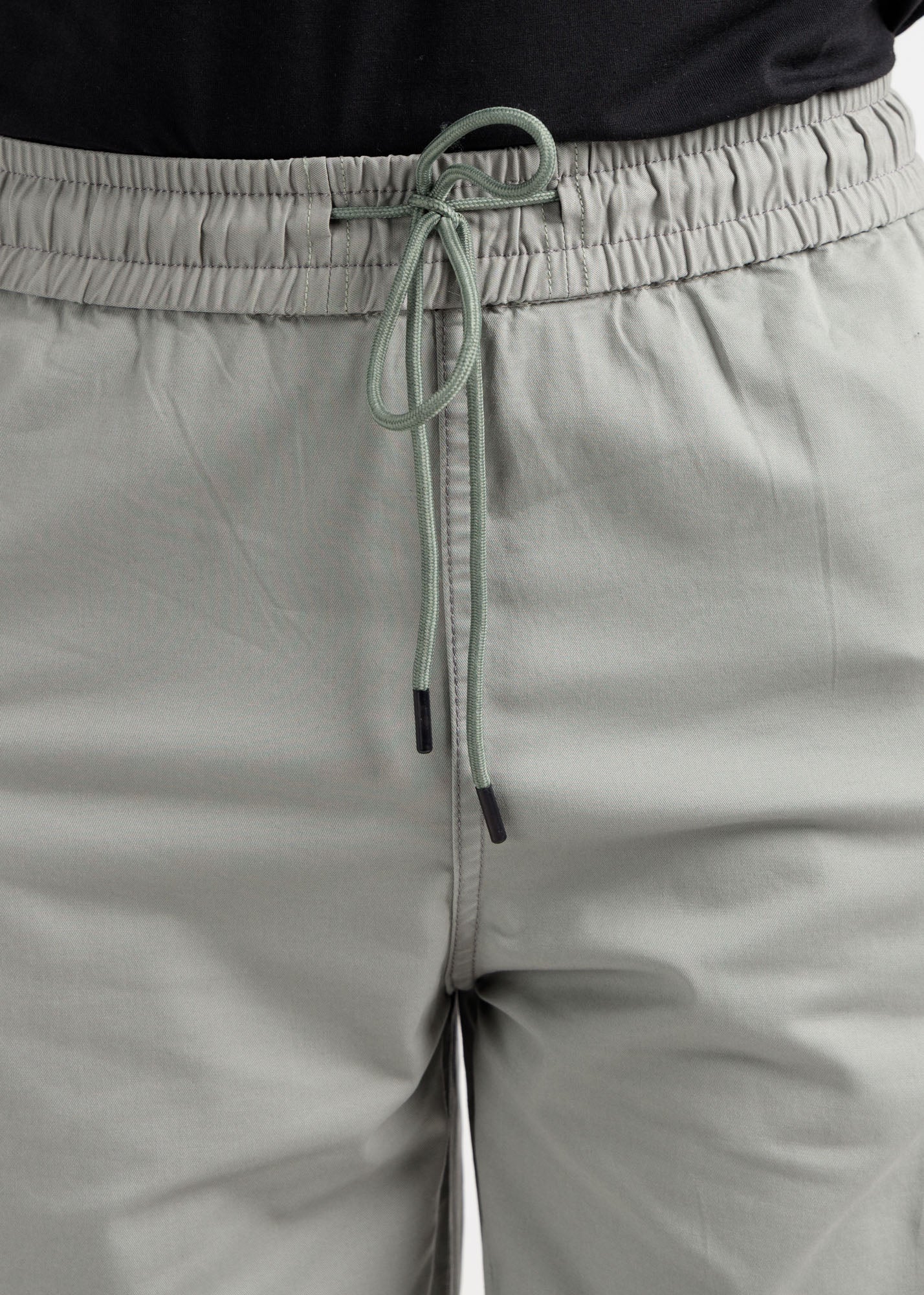 Relaxed Fit Cotton Cargo Trousers – Ash Grey