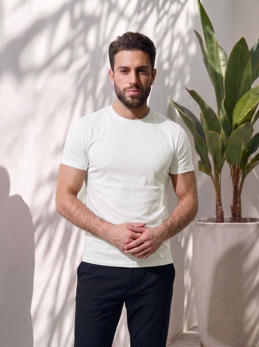 All Day Cotton Stretch T-Shirt – White