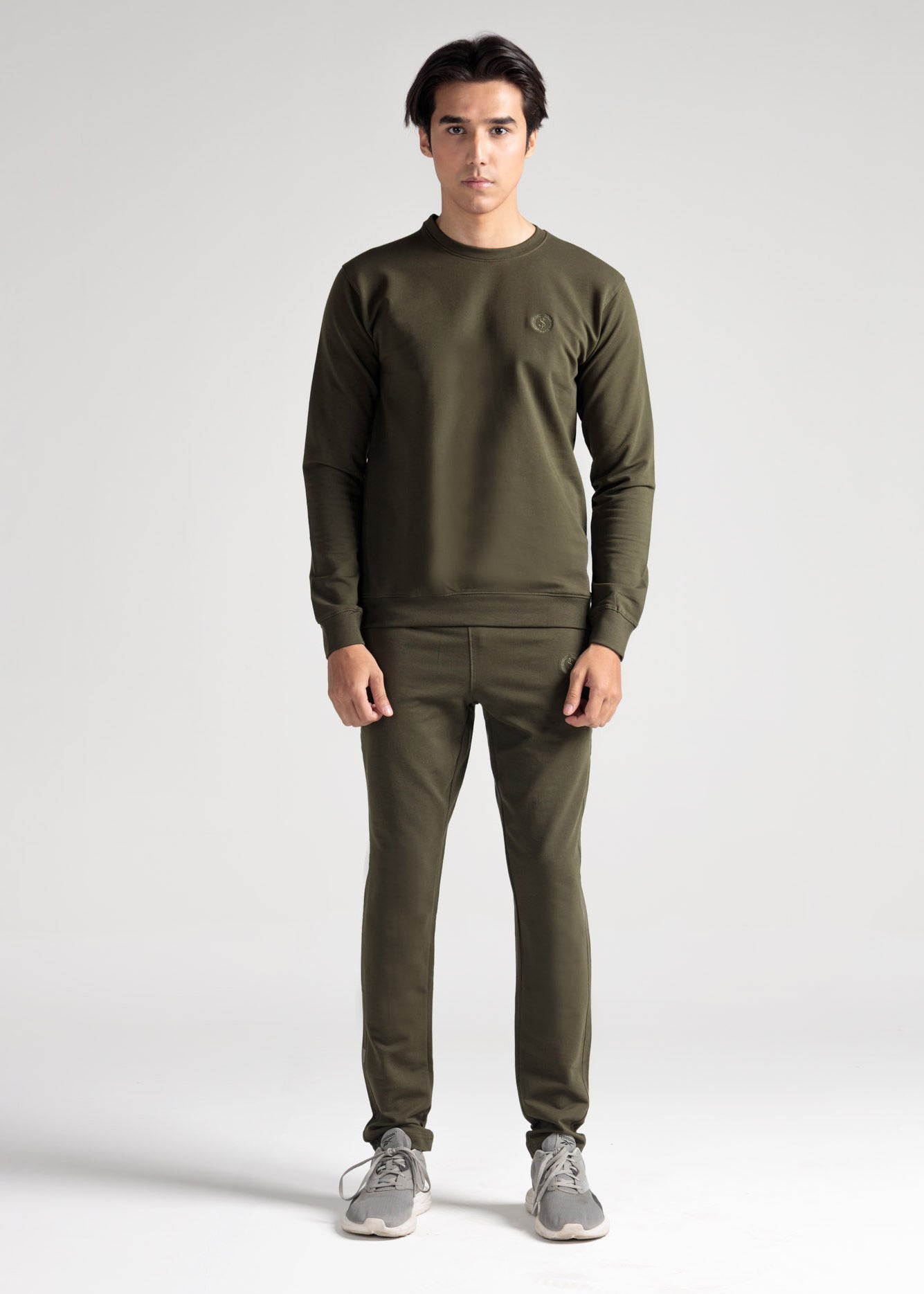 Essential Cotton Terry Co-ord Set – Olive Green