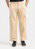 Relaxed Fit Cotton Cargo Trousers – Bone