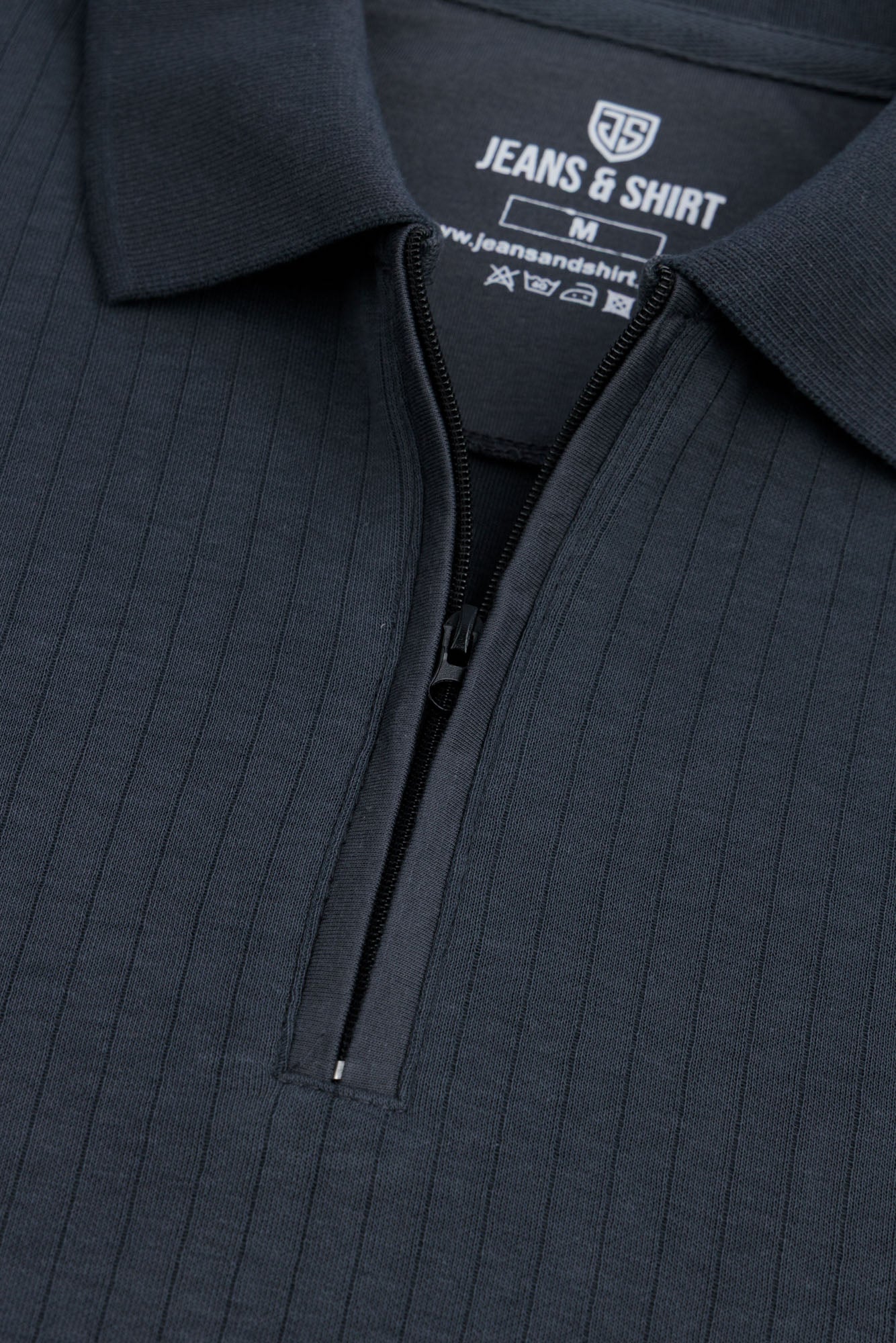 Charcoal Grey Drop Needle Polo Shirt