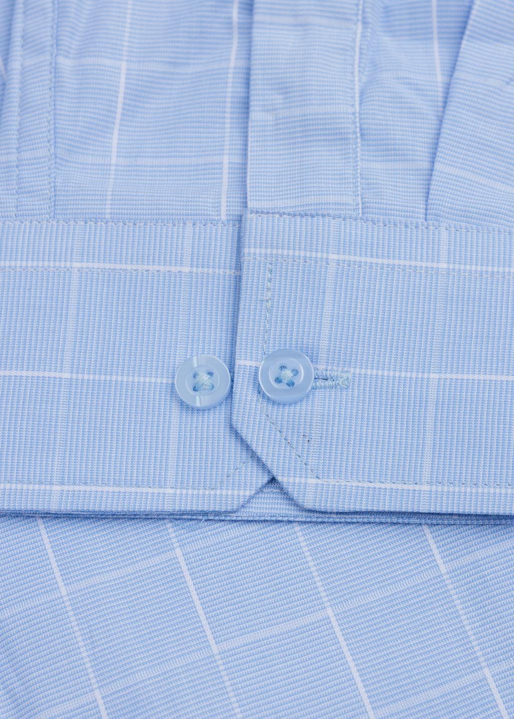 Blue Textured Check Formal Shirt