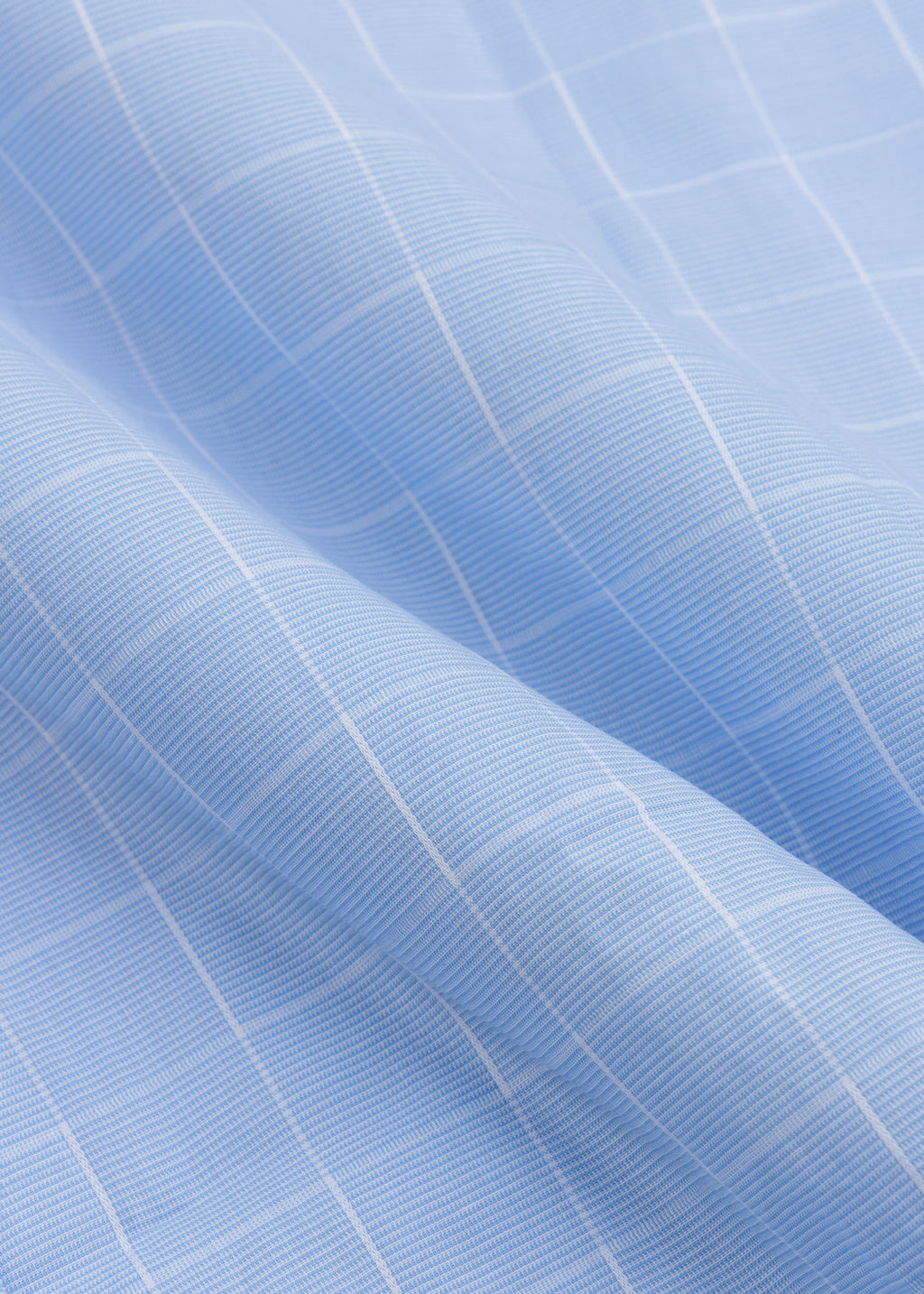Blue Textured Check Formal Shirt