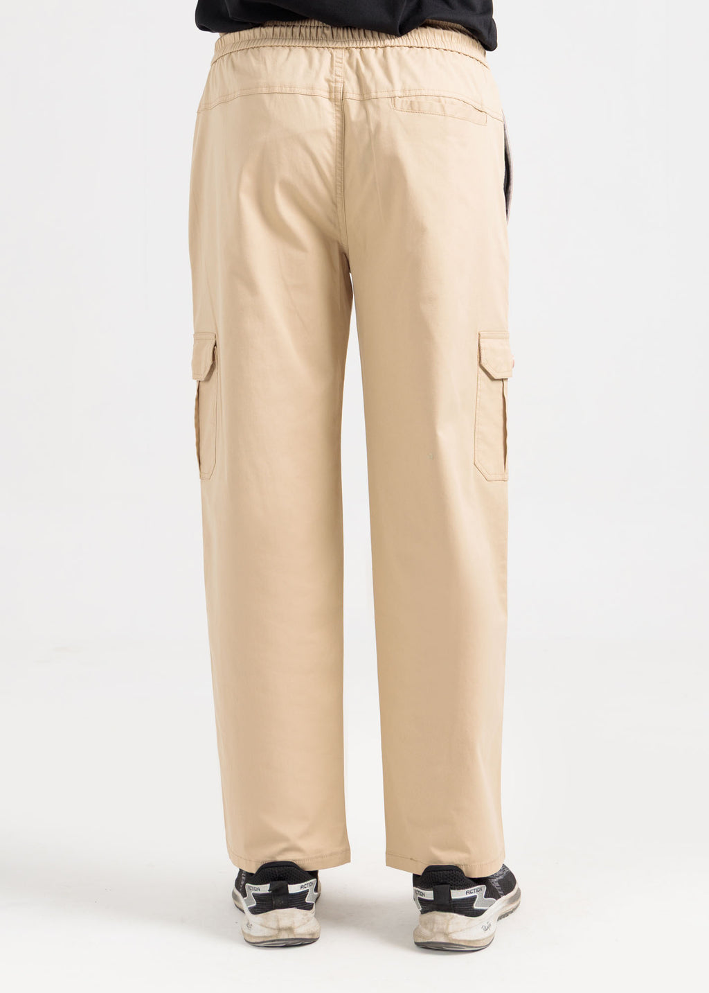 Relaxed Fit Cotton Cargo Trousers – Bone