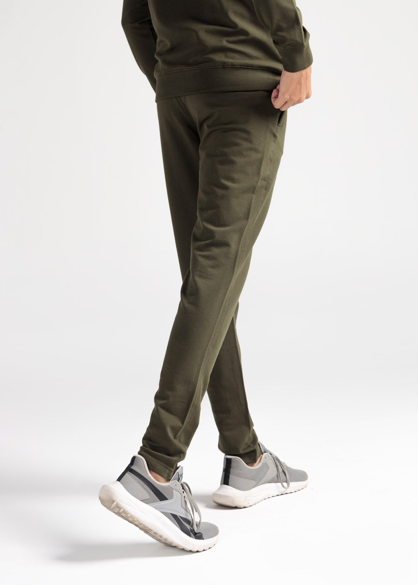 Essential Cotton Terry Co-ord Set – Olive Green