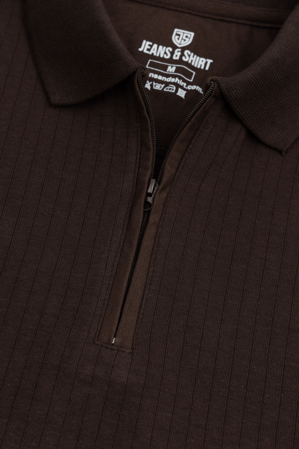 Chocolate Brown Drop Needle Polo Shirt