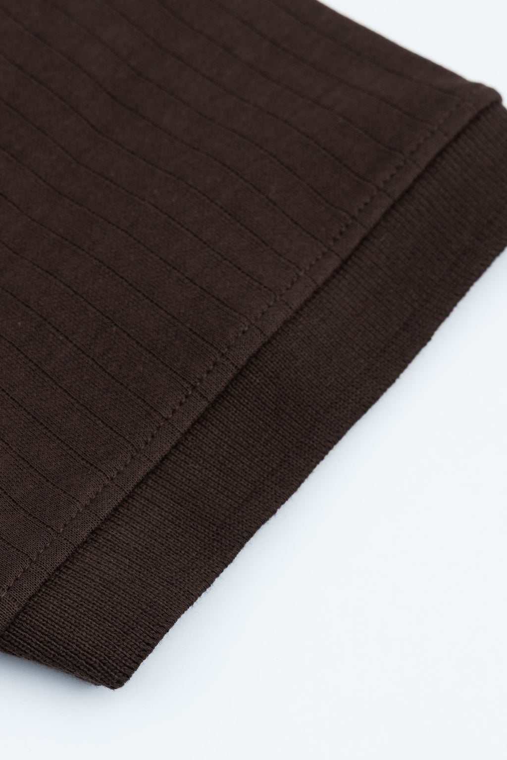 Chocolate Brown Drop Needle Polo Shirt