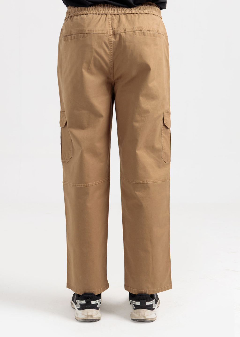 Relaxed Fit Cotton Cargo Trousers – Khaki Tan