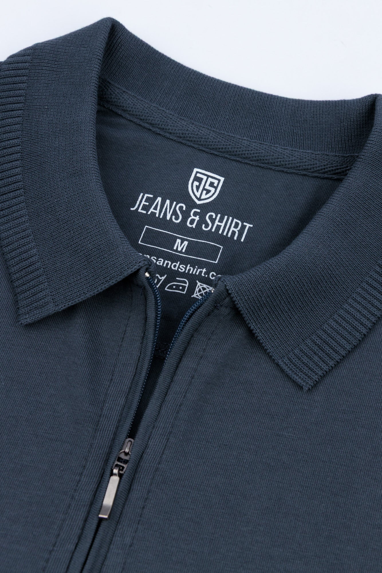 Dark Grey Zip Polo Shirt