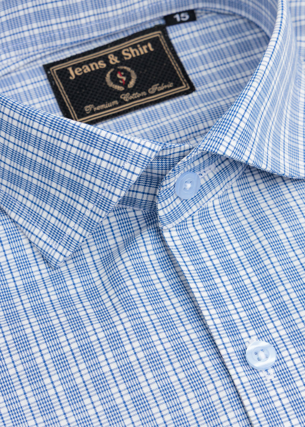 Blue Dynamic Check Formal Shirt