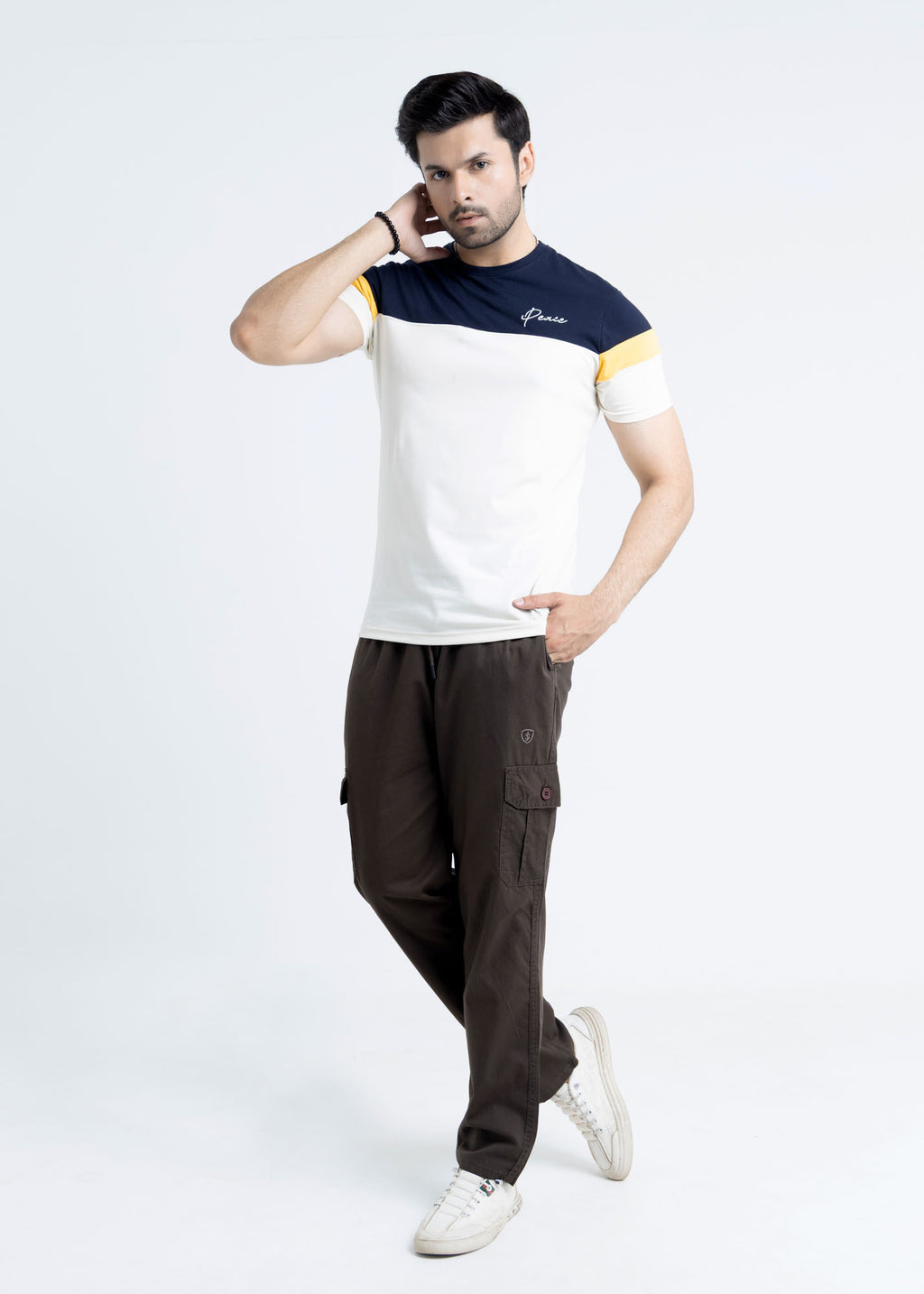 Sky Beam Color Block T-Shirt