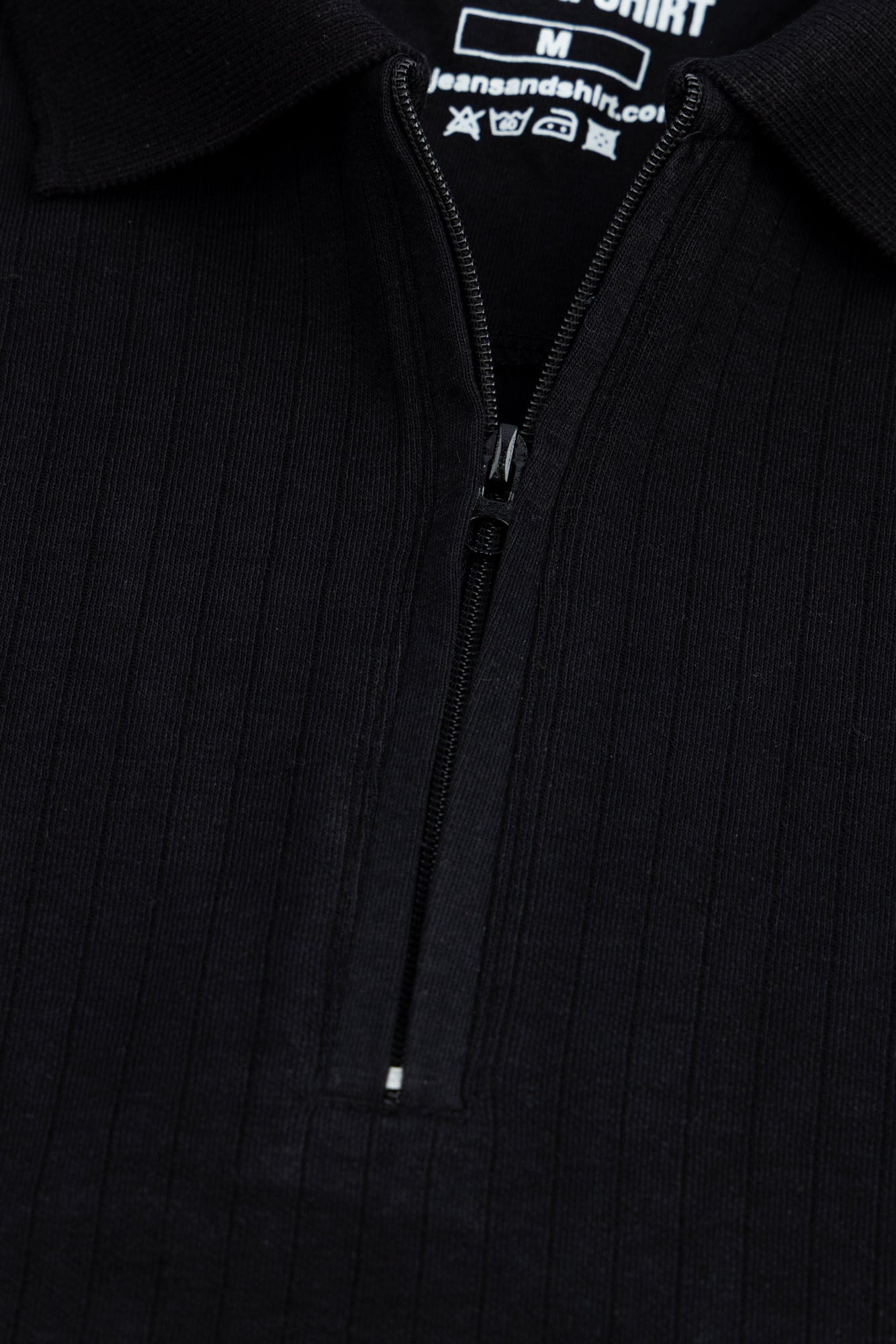 Black Drop Needle Polo Shirt