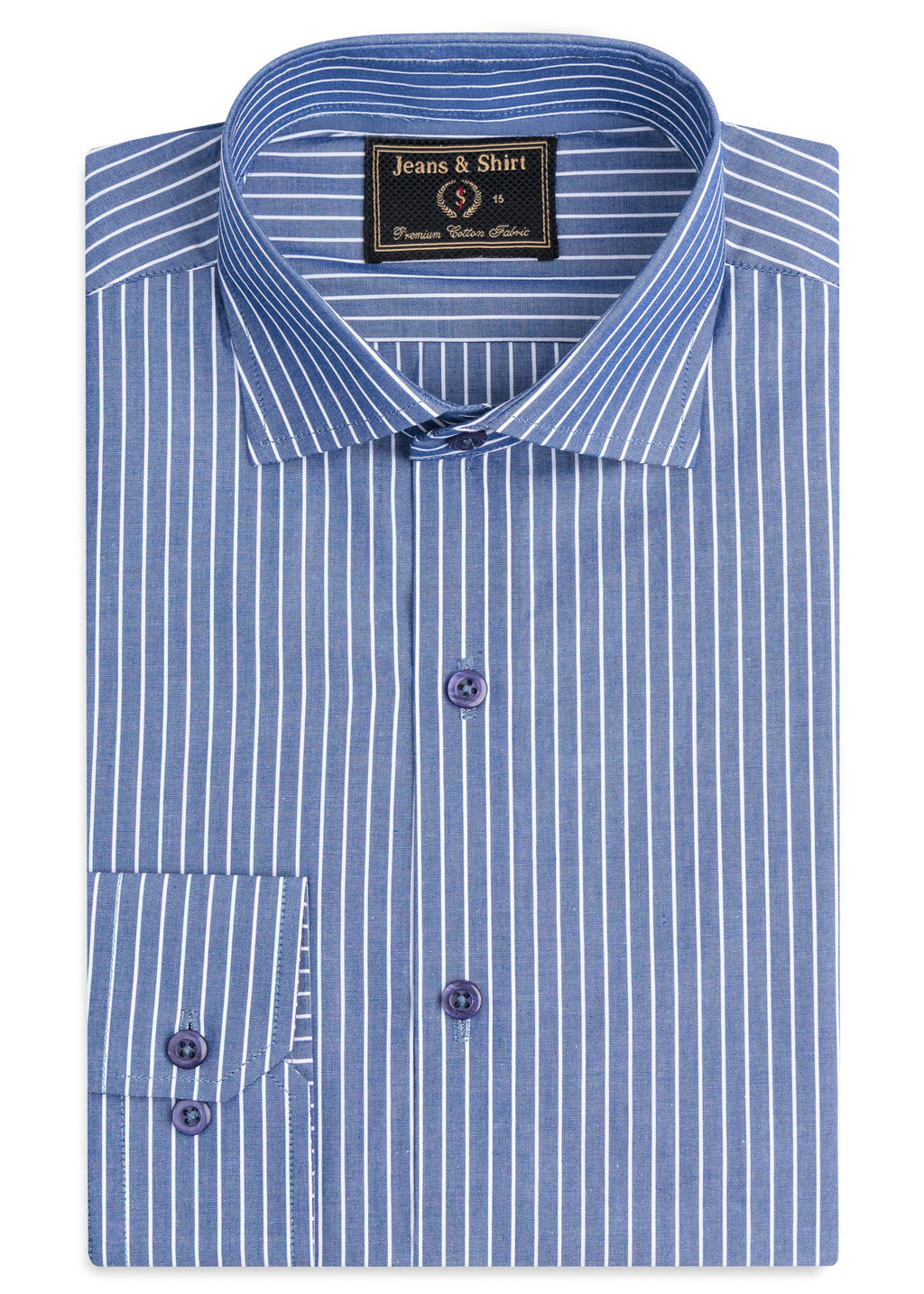 Navy Blue Pinstripe Formal Shirt