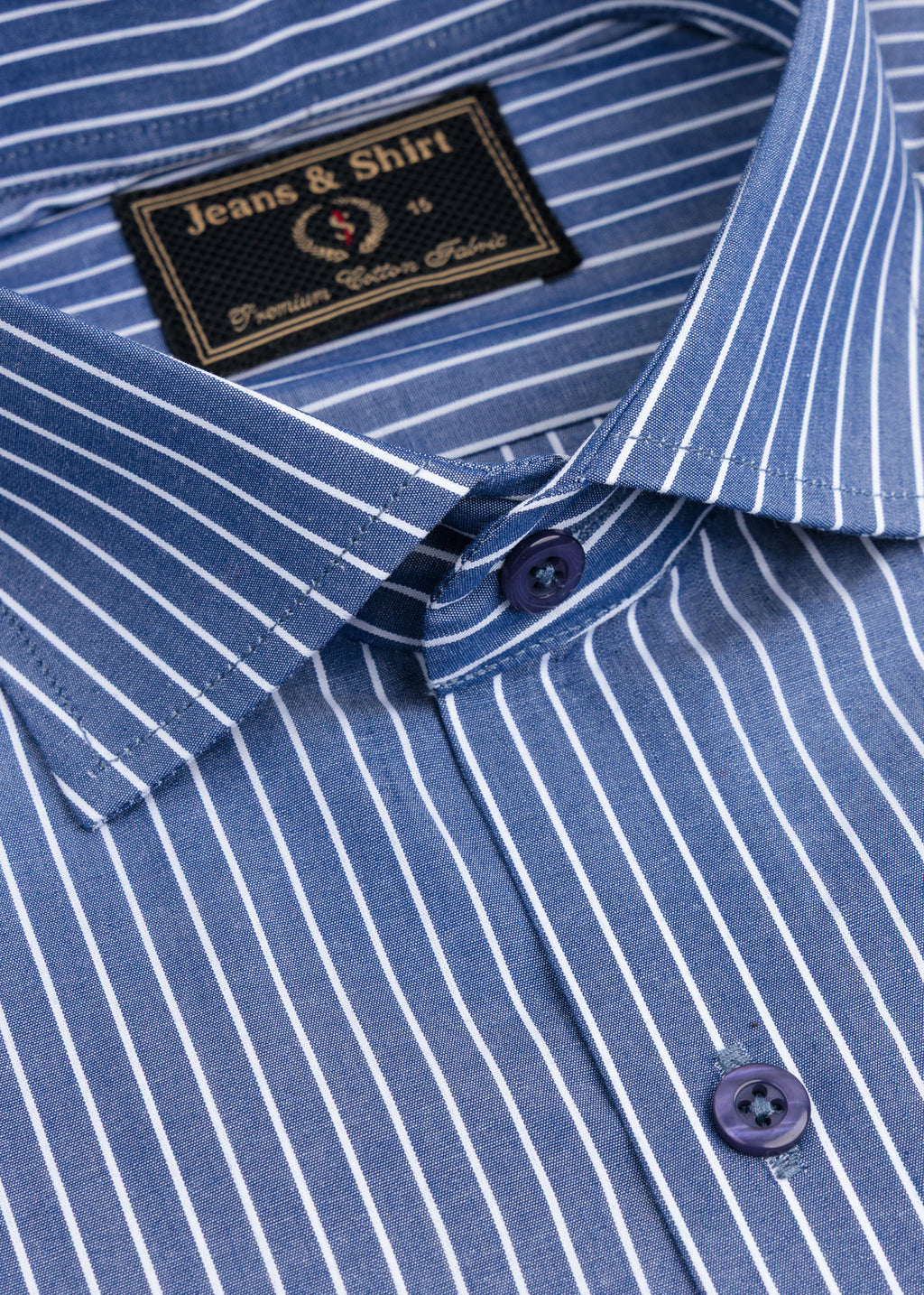 Navy Blue Pinstripe Formal Shirt