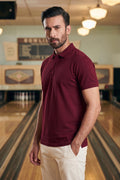 Crimson Pique Polo Shirt